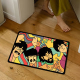 Alfombra retro de banda musical, 1 unidad, ideal para interiores y exteriores, resistente y lavable, decorativa, regalo exquisito para amantes del rock