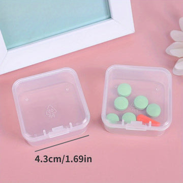 6 Piezas de Cajas Transparentes para Joyería con Tapas de Presión, Interior Forrado en Tela y Cubierta Clara - Organizador Moderno Mini para Aretes, Adornos, Decoración del Hogar, Contenedor Minimalista, Cierre Seguro, Ideal para Pequeños Negocios