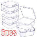 6 Piezas de Cajas Transparentes para Joyería con Tapas de Presión, Interior Forrado en Tela y Cubierta Clara - Organizador Moderno Mini para Aretes, Adornos, Decoración del Hogar, Contenedor Minimalista, Cierre Seguro, Ideal para Pequeños Negocios