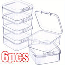 6 Piezas de Cajas Transparentes para Joyería con Tapas de Presión, Interior Forrado en Tela y Cubierta Clara - Organizador Moderno Mini para Aretes, Adornos, Decoración del Hogar, Contenedor Minimalista, Cierre Seguro, Ideal para Pequeños Negocios