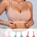 Sujetador Hueco De Color Solido Para Mujer
