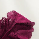 3 piezas tangas de mujer con detalles de encaje, en color liso y transpirables