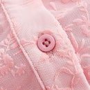 Qutie Camisa Abierta De Mujeres De Color Rosa Claro Y Transparente