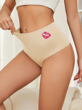 Tanga Comoda De Tela Suave Y Sedosa Para Nadar Para Mujer Con Diseno De Labios Para El Dia De San Valentin