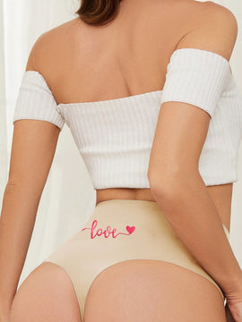 Tanga Comoda De Tela Suave Y Sedosa Para Nadar Para Mujer Con Diseno De Labios Para El Dia De San Valentin