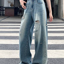 DAZY Jeans Rasgados Casuales Y2k Para Mujer