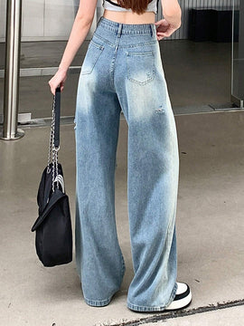 DAZY Jeans Rasgados Casuales Y2k Para Mujer
