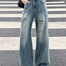 DAZY Jeans Rasgados Casuales Y2k Para Mujer