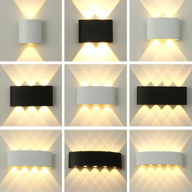 Linterna de Pared LED Moderna IP55 Impermeable ABS 85-265V Fácil Instalación, Luz de Pared Arriba y Abajo para Salas Dormitorios Pasillos Escaleras Cocinas Baños Restaurantes Porches