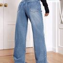 EZwear Jeans Rectos De Cremallera Y Bolsillos Coolmax