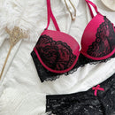 Nina Bonheur Conjunto De 2 Piezas De Bragas Y Sujetador De Contorno Juvenil Y Encaje Con Ajuste Comodo (talla S Y Boton Ajustable)