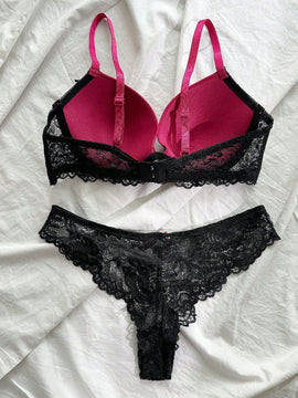 Nina Bonheur Conjunto De 2 Piezas De Bragas Y Sujetador De Contorno Juvenil Y Encaje Con Ajuste Comodo (talla S Y Boton Ajustable)