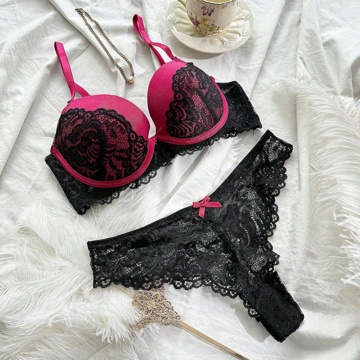 Nina Bonheur Conjunto De 2 Piezas De Bragas Y Sujetador De Contorno Juvenil Y Encaje Con Ajuste Comodo (talla S Y Boton Ajustable)