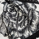 ROMWE Goth Sujetador De Copa Triangular Con Tirantes Contrastantes De Estilo Punk Oscuro Con Bordado De Rosa
