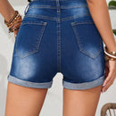 VCAY Shorts De Mezclilla Desgastados Para Mujer
