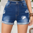 VCAY Shorts De Mezclilla Desgastados Para Mujer