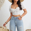 VCAY Shorts De Mezclilla Para Mujer Con Flecos Y Dobladillo Desgastado