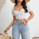 VCAY Shorts De Mezclilla Para Mujer Con Flecos Y Dobladillo Desgastado