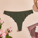 Paquete De 3 Tangas Sin Costuras Para Mujeres Para Deportes, Fitness Y Correr, De Baja Altura, Con Borde Ondulado Fresco Y Transpirable Y De Pantalones De Seda De Hielo