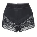 3 Piezas Panty Corto De Cintura Alta De Encaje Floral