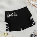 Shorts Hipster Ajustados Con Estampado De Letras