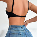 DesireSculpt Sujetador Decorado Con Pedreria Para Mujeres Sexy Con Soporte De Aro