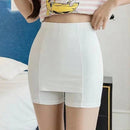 1 pieza Falda de pantalon de seguridad de seda de leche, diseno sin costuras 2 en 1 para mujeres, antiexposicion con entrepierna de doble capa blindada