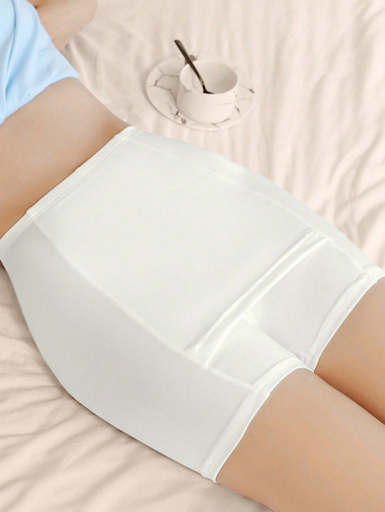 1 pieza Falda de pantalon de seguridad de seda de leche, diseno sin costuras 2 en 1 para mujeres, antiexposicion con entrepierna de doble capa blindada