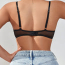Sujetador De Malla Floral Para Mujer