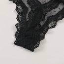 Tanga unica de moda para mujeres, sexy con banda de cintura decorada con encaje hueco y estampado floral