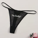 Tanga Para Mujeres Sexy De Malla Transpirable Con Patron De Letras