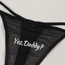 Tanga Para Mujeres Sexy De Malla Transpirable Con Patron De Letras