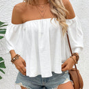 VCAY Camisa Elegante De Hombros Descubiertos De Color Champan Para Mujeres