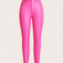 Unity Pantalones Largos De Mujer De Color Solido Ajustados