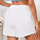 VCAY Shorts de mujer bordados de moda, holgados y con cordon en la cintura, con ambiente festivo de verano