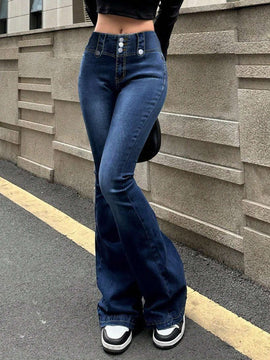 Pantalones ajustados acampanados para mujer para primavera y verano