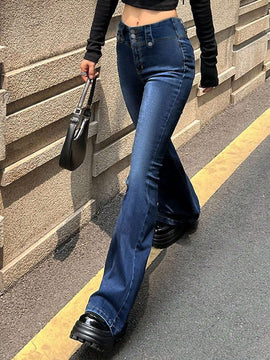 Pantalones ajustados acampanados para mujer para primavera y verano