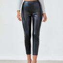 Pantalones De PU Para Mujeres De Moda Y Ajustados