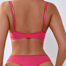 Conjunto De Lenceria Para Mujer Con Encaje Y Color Liso