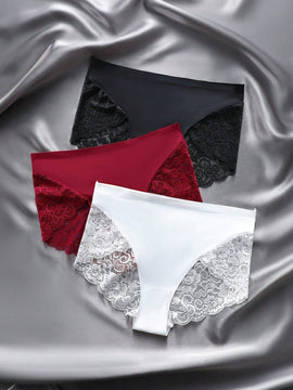 Calzones Triangulares Sexy De Encaje Con Parches