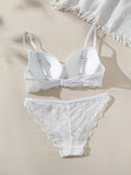 Conjunto De Lenceria De Tentacion Pura Con Encaje Empalmado