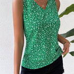 VCAY Blusa Sin Mangas Con Cuello En V Con Diseno De Lazo En La Espalda De Estilo Frances