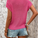 VCAY Chaleco De Sueter De Punto Fino Y Monocromatico De Moda