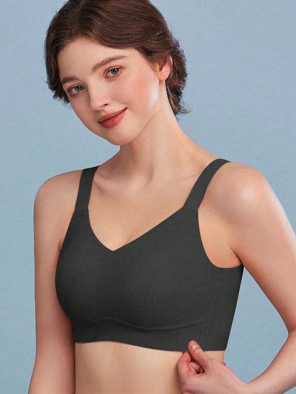 Comodo Sin Anillo De Acero Para Deportes/dormir/yoga/correr, Transpirabe/antiarrugas, Estilo Delgado, Adecuado Para Pechos Grandes Y Pequenos