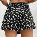 VCAY Falda Corta Envuelta Con Lazo Y Estampado Floral Pequeno