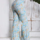 VCAY Pantalones Palazzo Florales De Cintura Alta Para Mujer Con Dobladillo Dividido Y Detalle De Volantes (corte Aleatorio)