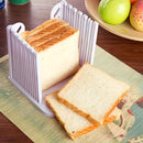 1pc Rebanador de pan de plástico - Guía de rebanadas de tostadas de pan caseras plegables y ajustables, accesorio para hornear de cocina, no requiere batería