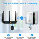 Amplificador de señal WiFi para extender hasta 2640 pies cuadrados, última generación, repetidor de Internet inalámbrico, amplificador de largo alcance con puerto Ethernet, punto de acceso, configuración de 1 toque, compatible con Alexa N300 100g 2871259