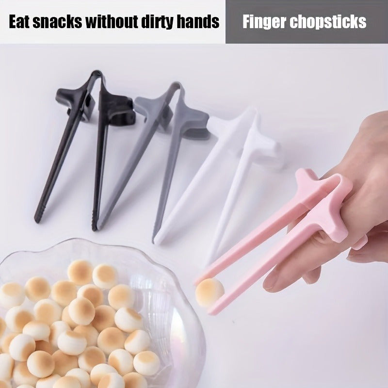 2/6 piezas de palillos de dedo reutilizables - Clips de plástico duraderos para papas fritas, tenazas de dedo para uso en la cocina del hogar y el dormitorio, accesorios de cocina fáciles de agarrar, accesorios de papas fritas, material de plástico durad