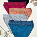 Conjunto de 5 tangas de encaje sexy para mujeres, bragas comodas y traviesas, ropa interior femenina calada